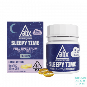 ABX Sleep Time 7.5mg x 30 THC + CBN soft gels